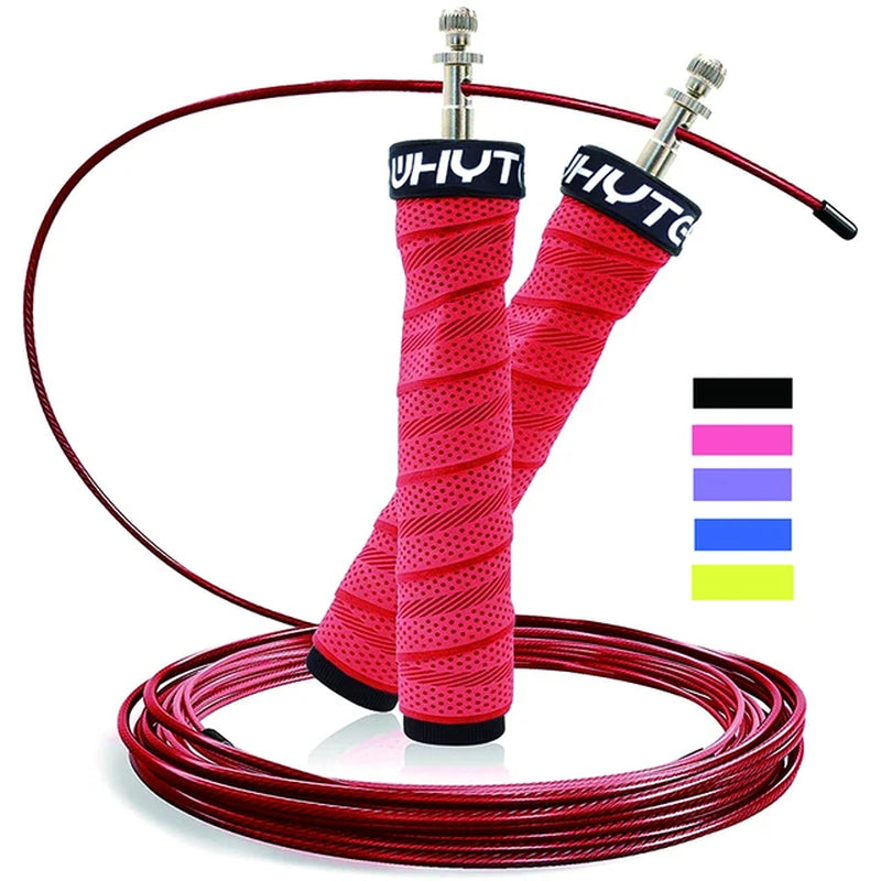 Fitness Speed Jump Rope Crossfit Skipping Ropes Weighted Jumping Excise Workout with Ball Bearings Anti-Slip Handles Spare Rope