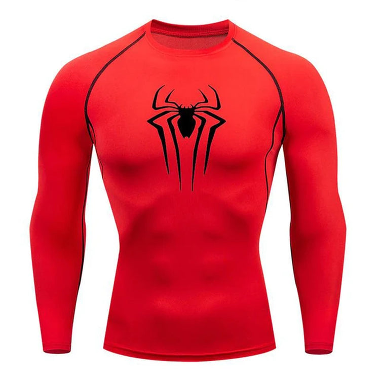 Men'S UPF 50+ Long Sleeve Compression Shirts Printed Water Sports Rash Guard Quick Dry Base Layer Athletic Workout Shirt