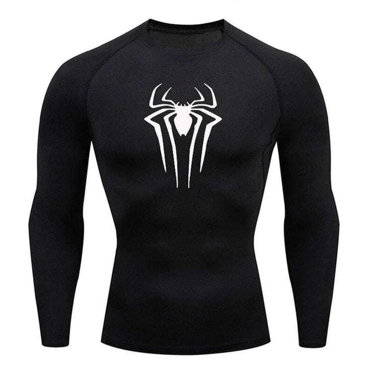 Men'S UPF 50+ Long Sleeve Compression Shirts Printed Water Sports Rash Guard Quick Dry Base Layer Athletic Workout Shirt